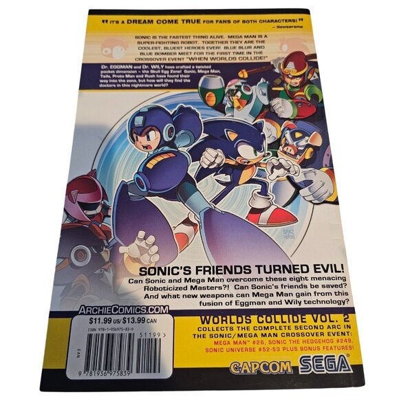 Sonic Mega Man Worlds Collide 2 Archie Comics Comic Book Graphic Novel Gaming - Picture 2 of 10